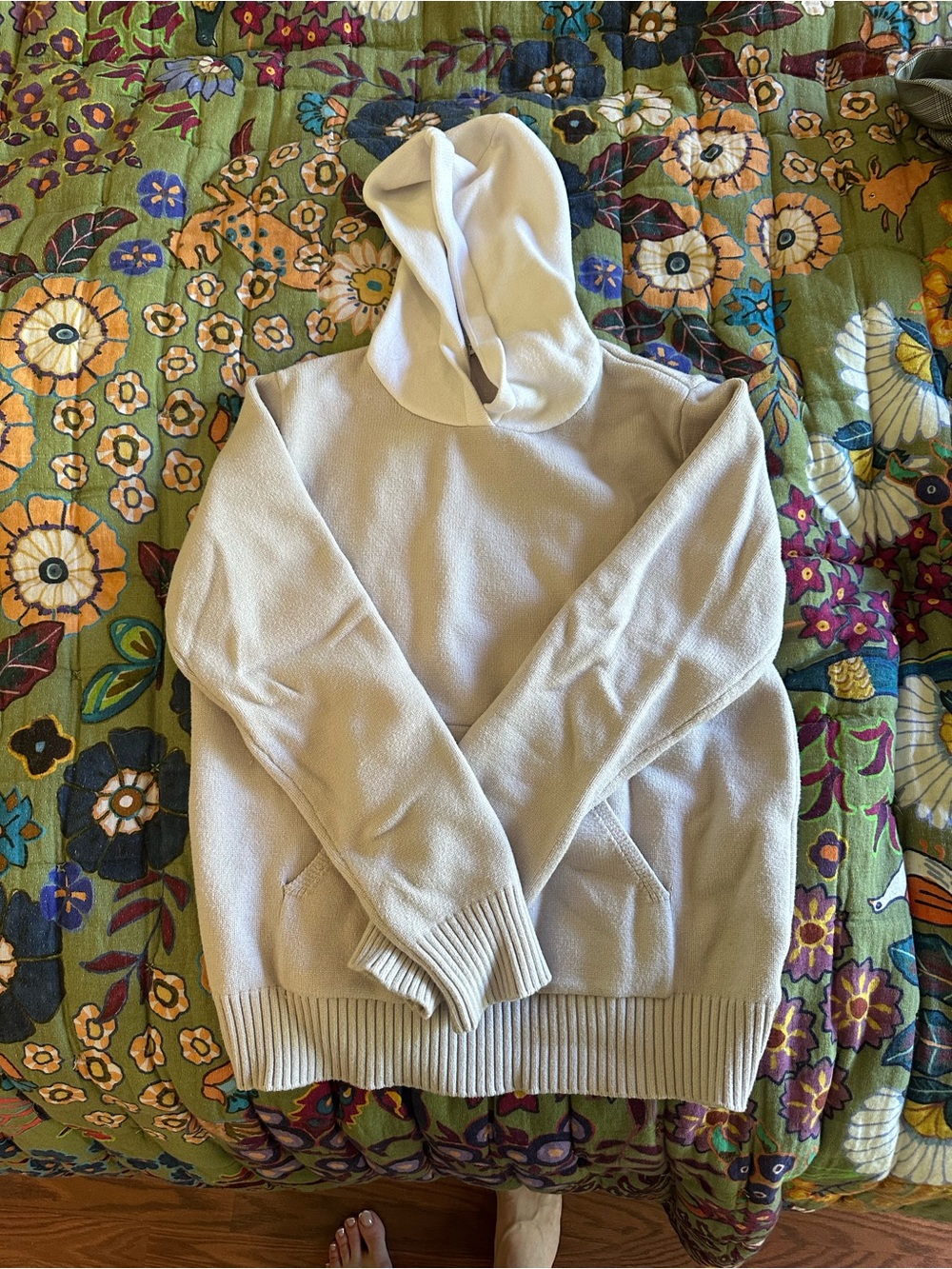 Cozy Cream Hooded Pullover Sweater